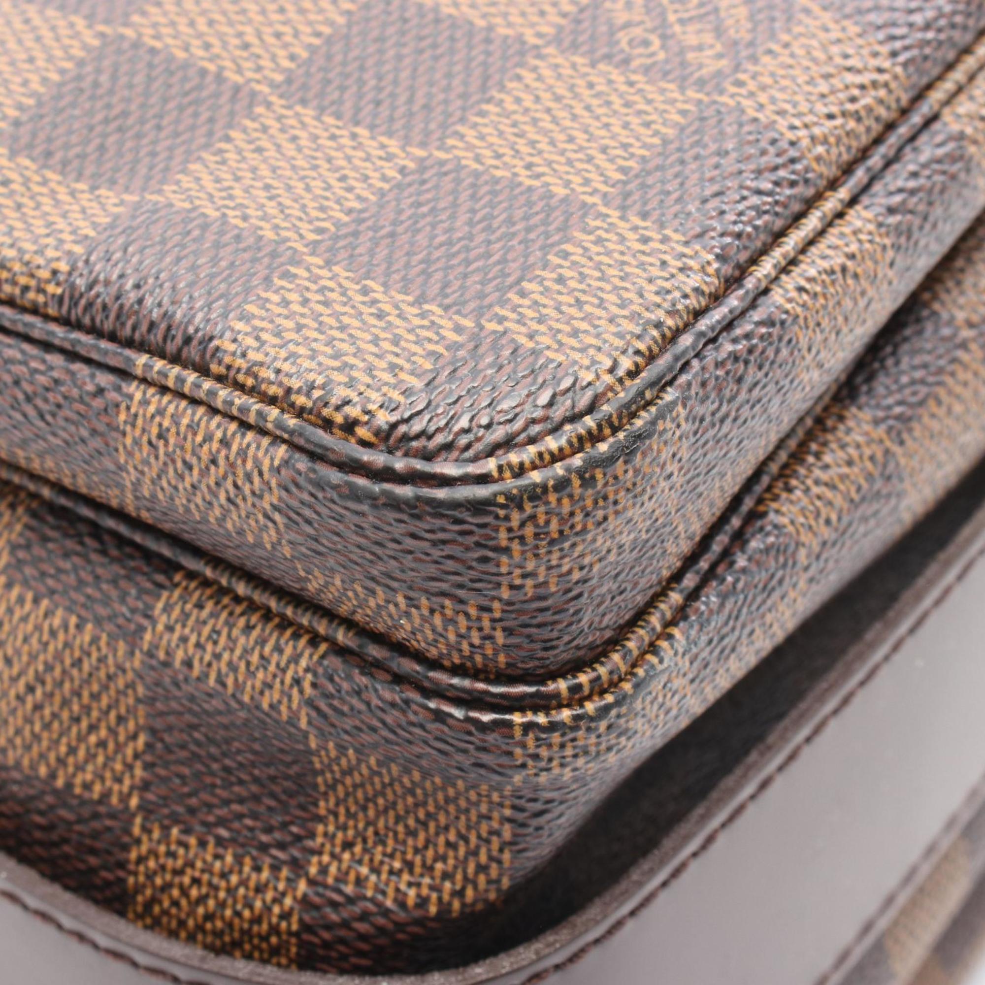 Louis Vuitton Brown Ebene Coated Canvas Leather Shoulder Bag (Pre-Owned)