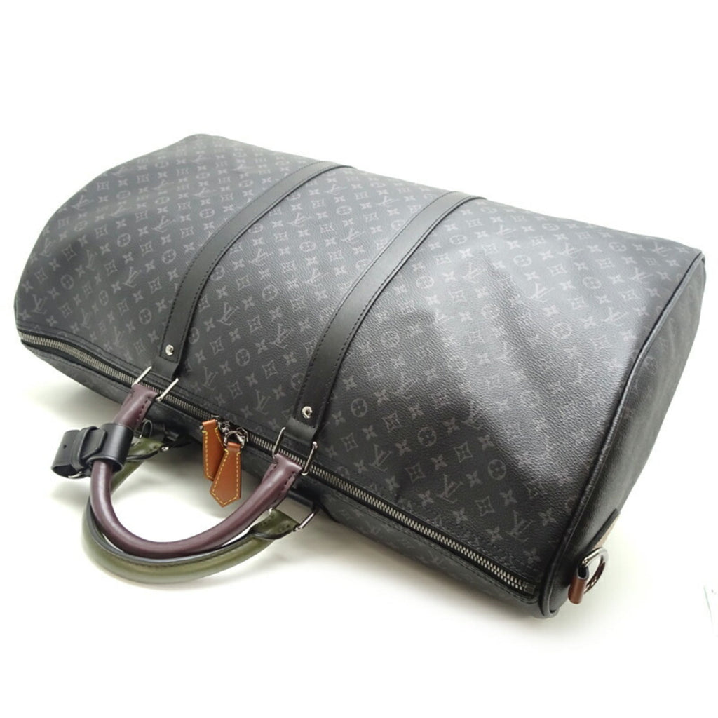 Louis Vuitton Collection Black Brown Green Monogram Eclipse Boston Bag (Pre-Owned)