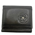 Chanel Black Leather Wallet (Tri-Fold) (Pre-Owned)