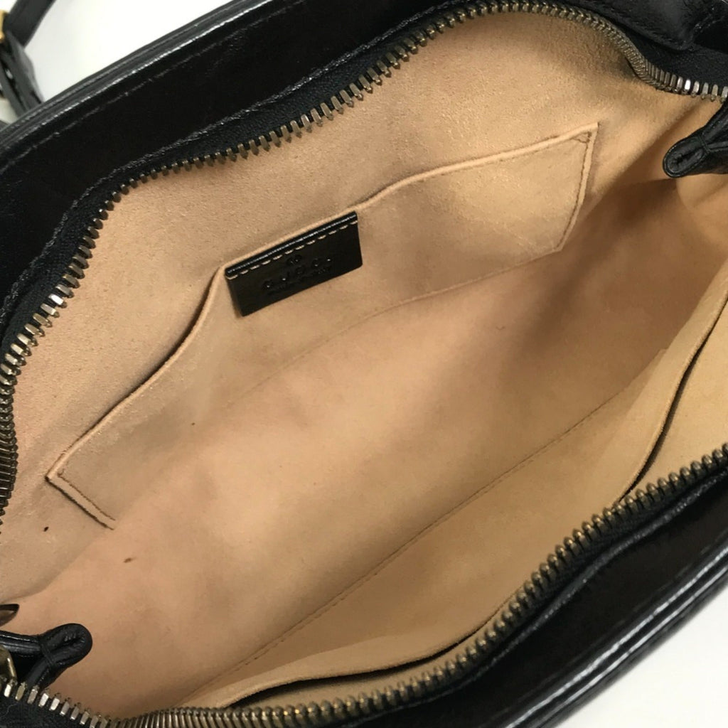 Gucci Black Leather Clutch Bag Shoulder Bag (Pre-Owned)