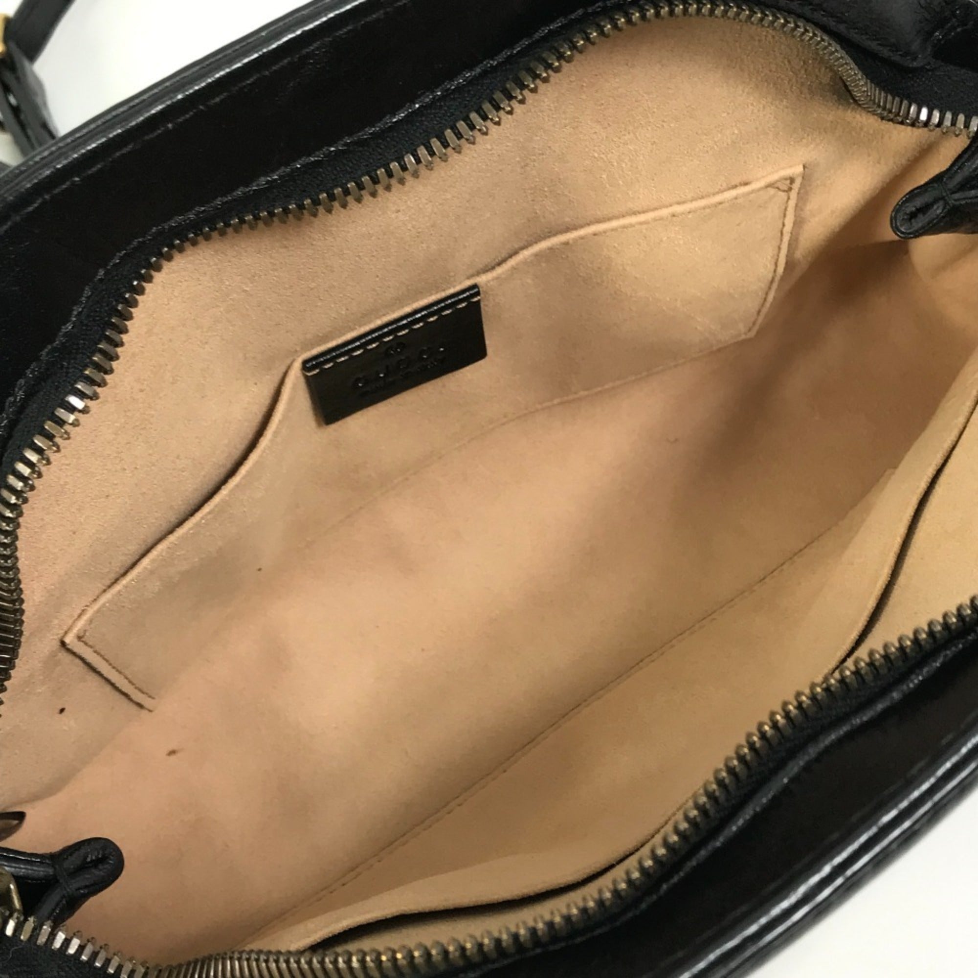 Gucci Black Leather Clutch Bag Shoulder Bag (Pre-Owned)