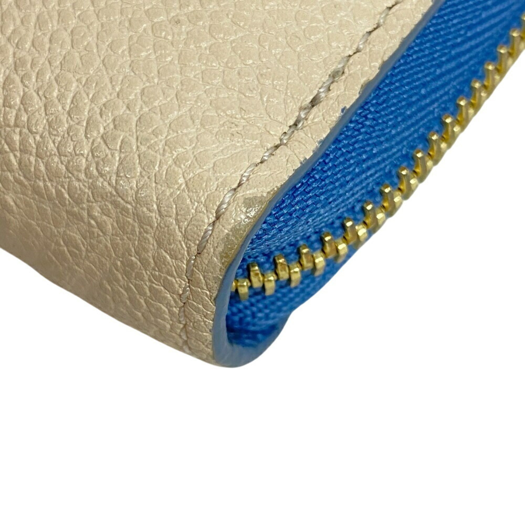 Louis Vuitton Ivory Leather Long Wallet (Bi-Fold) (Pre-Owned)