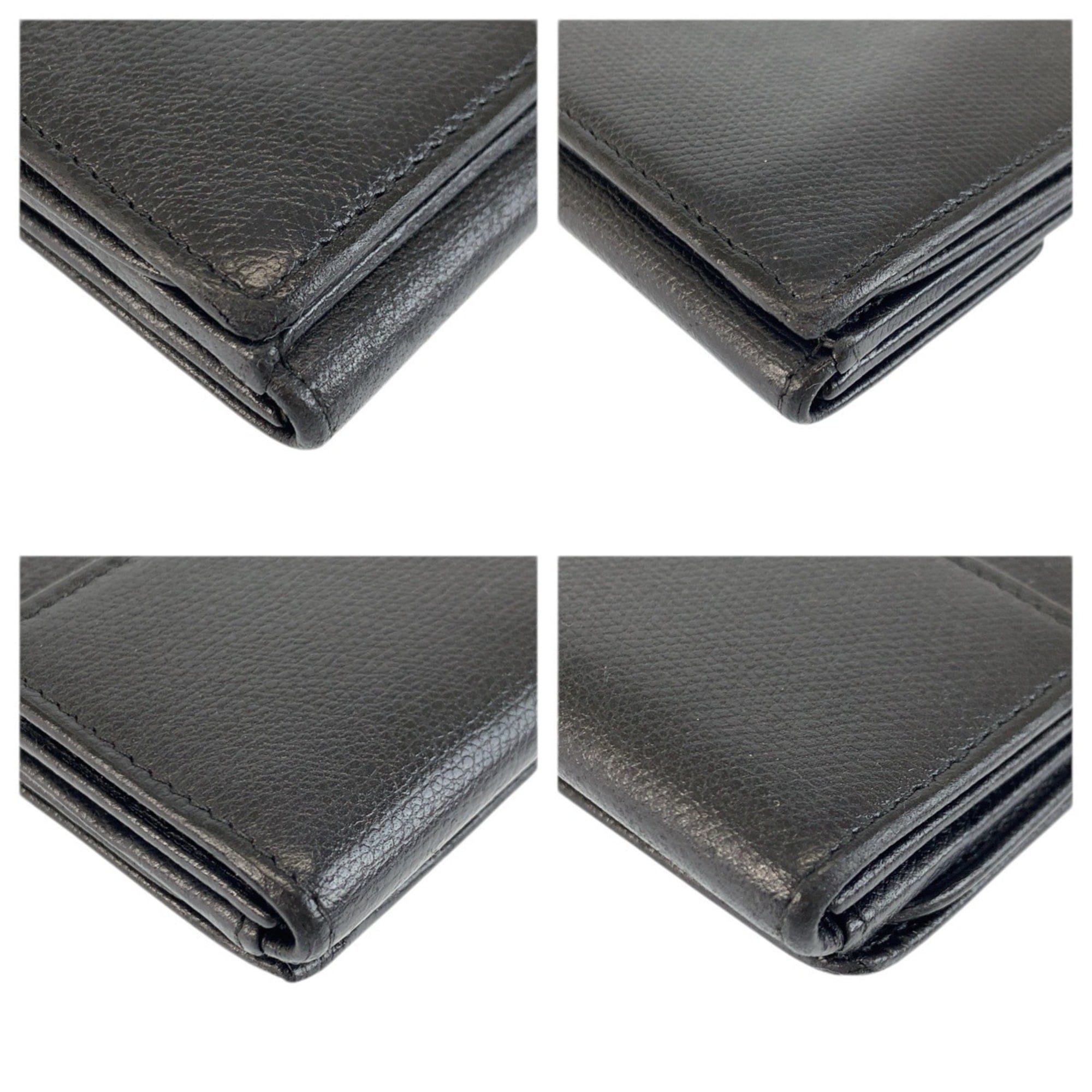 Chanel Black Leather Wallet (Bi-Fold) (Pre-Owned)