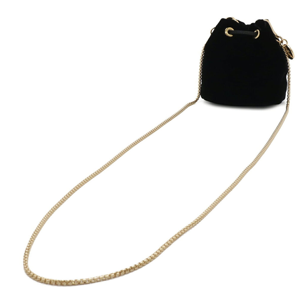 Prada Black Nero Velvet Pouch Shoulder Bag (Pre-Owned)