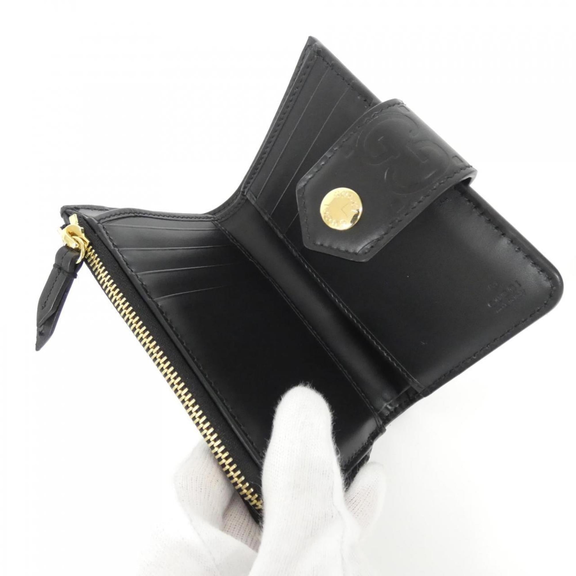 Gucci Black Gg Leather Wallet (Bi-Fold) (Pre-Owned)