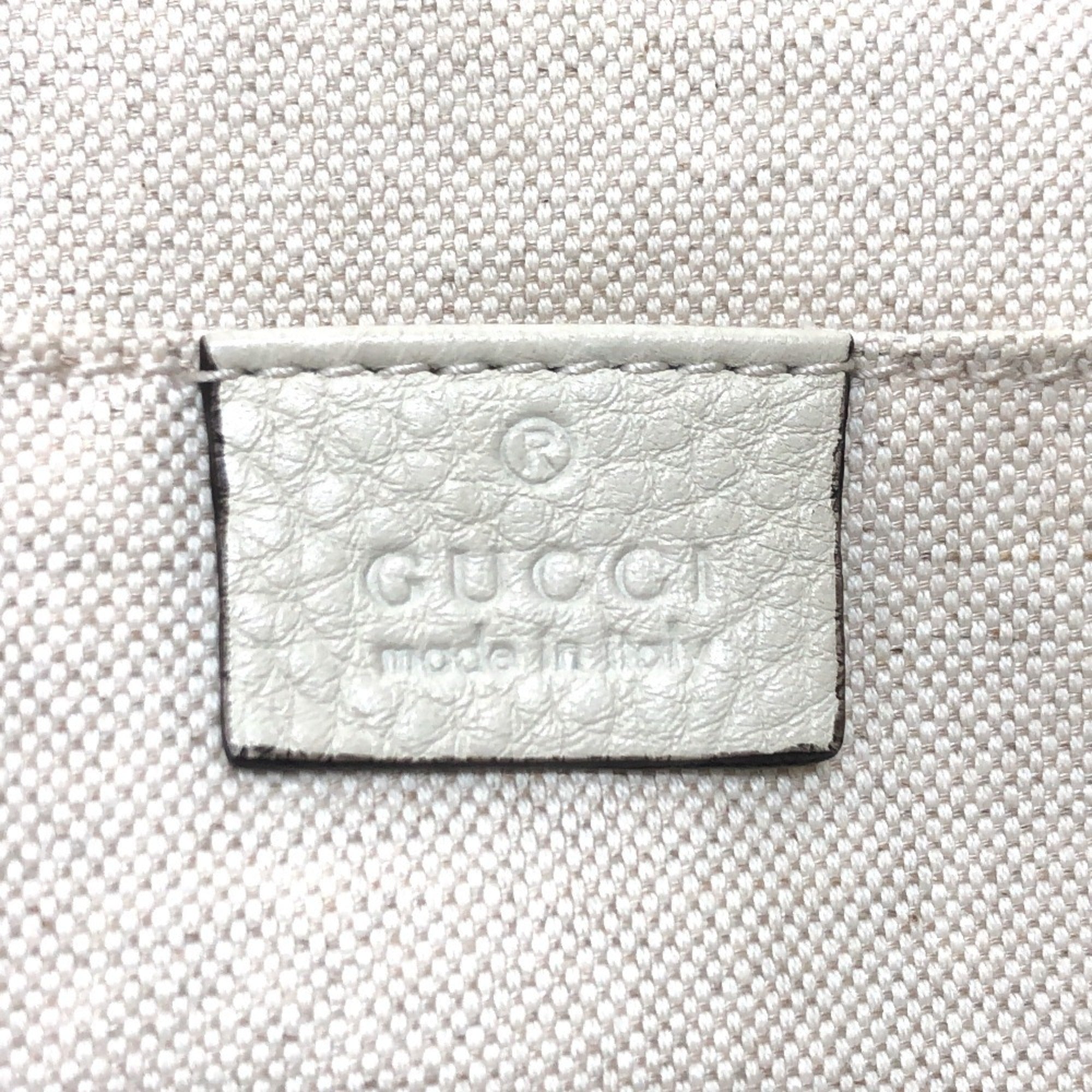 Gucci White Leather Backpack (Pre-Owned)