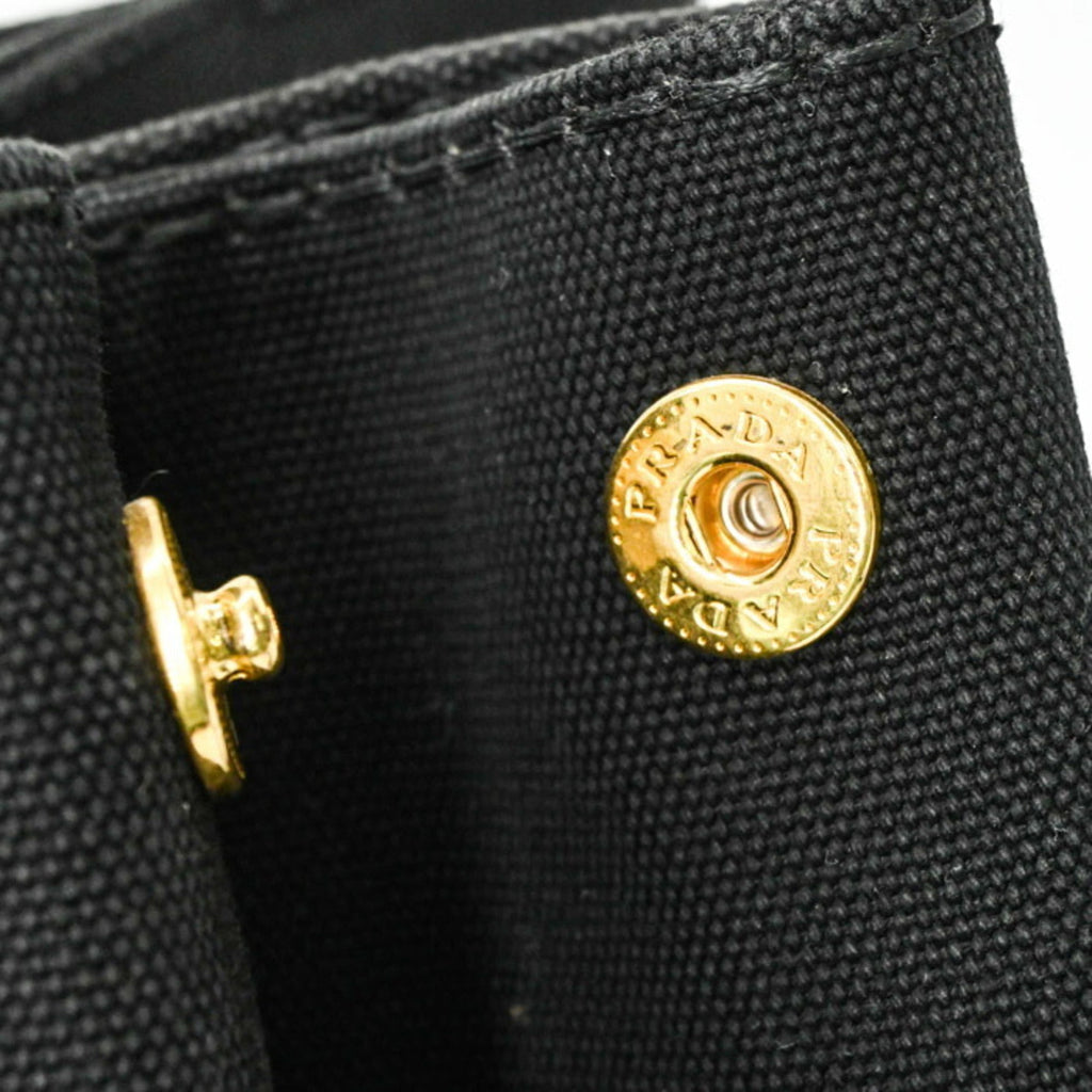 Prada Black Denim Handbag Shoulder Bag Tote Bag (Pre-Owned)