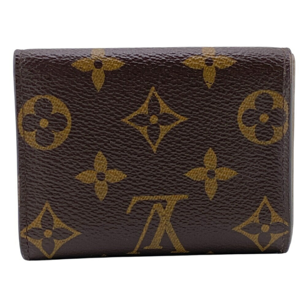 Louis Vuitton Brown Leather Wallet (Tri-Fold) (Pre-Owned)