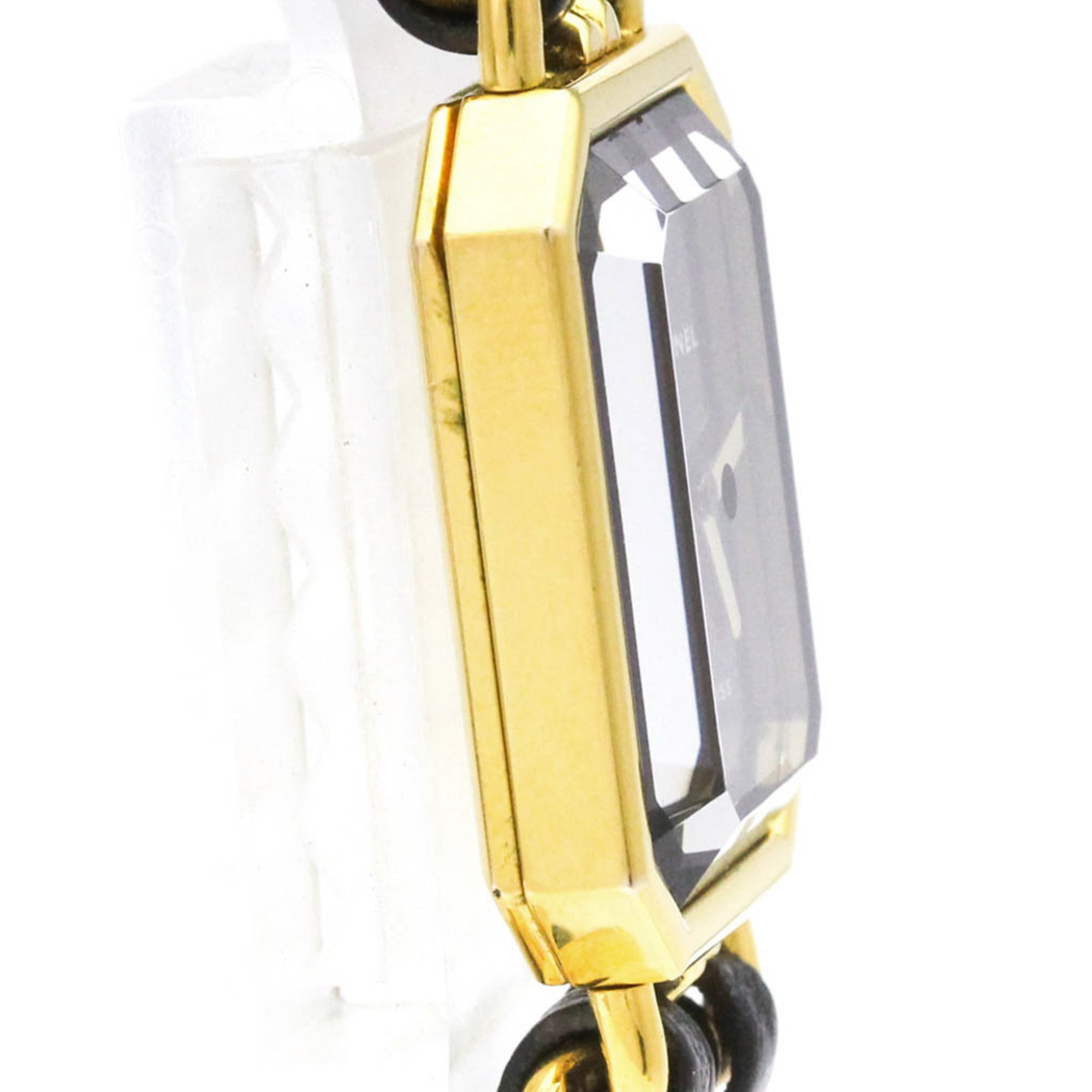 Chanel Premiere Rock Quartz Watch Plated Metal And Leather Watch (Pre-Owned)