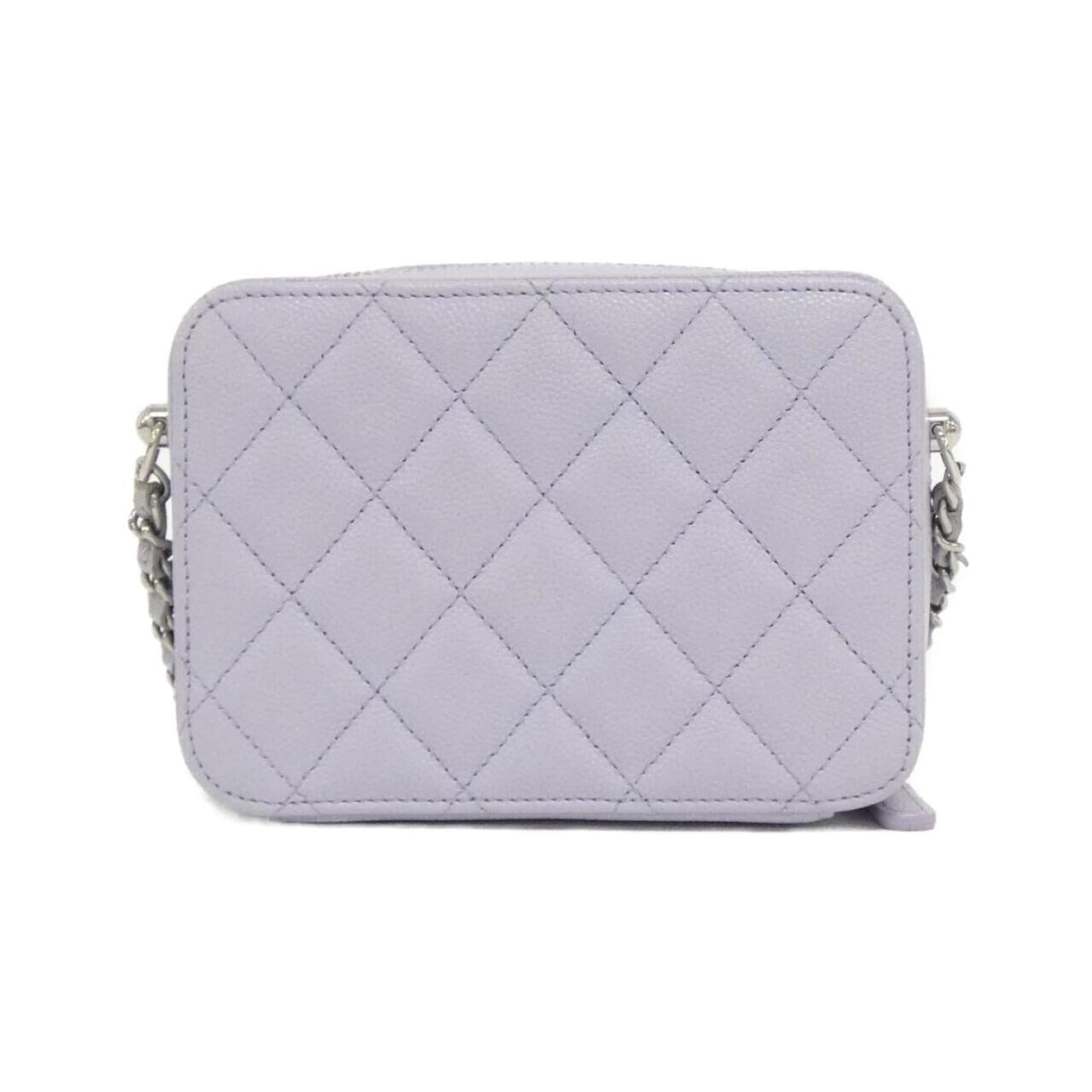 Chanel Light Purple Grained Calfskin Shoulder Bag (Pre-Owned)