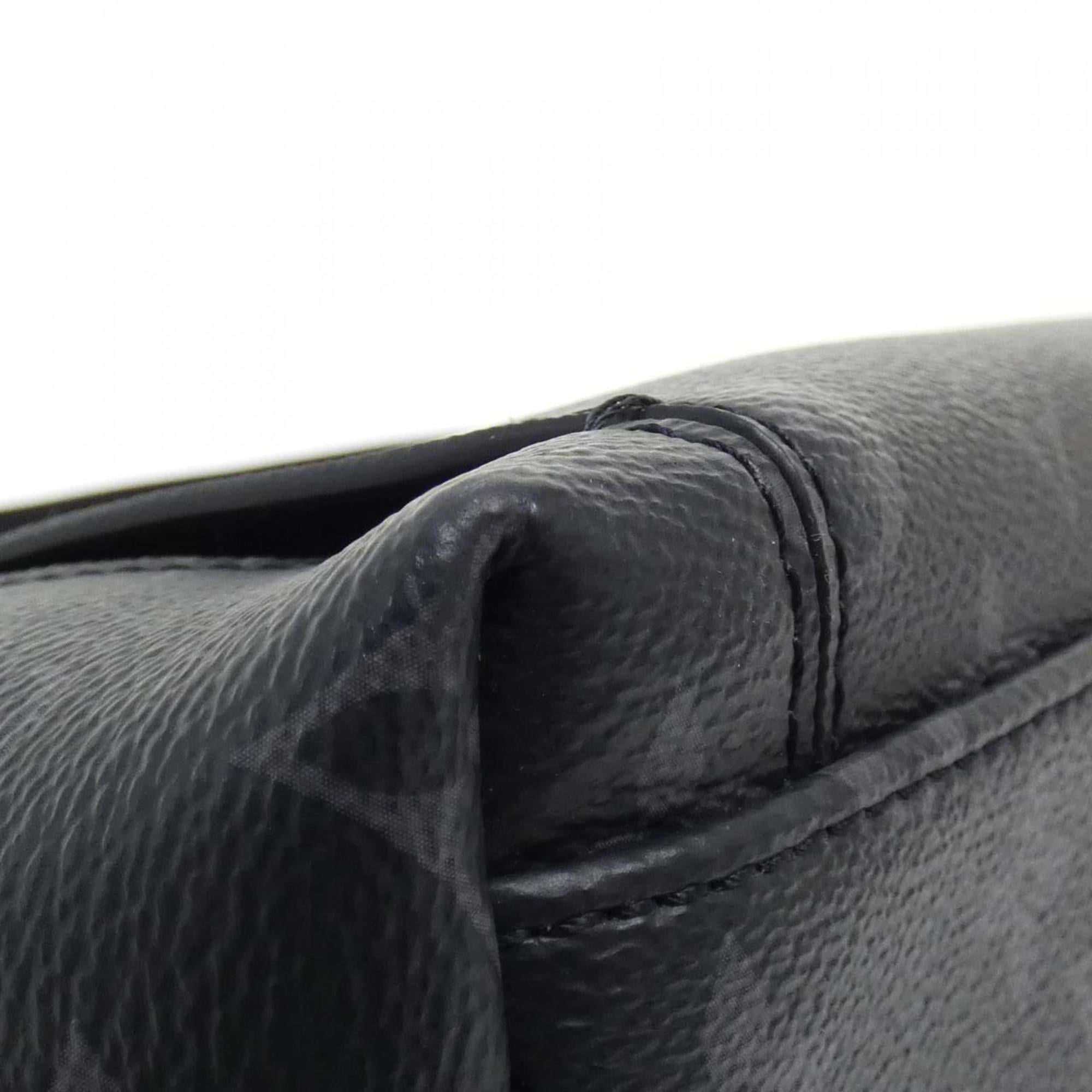 Louis Vuitton Black Coated Canvas Shoulder Bag (Pre-Owned)