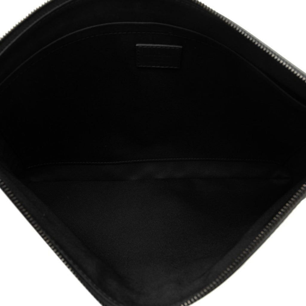 Louis Vuitton Black Leather Clutch Bag Pochette (Pre-Owned)