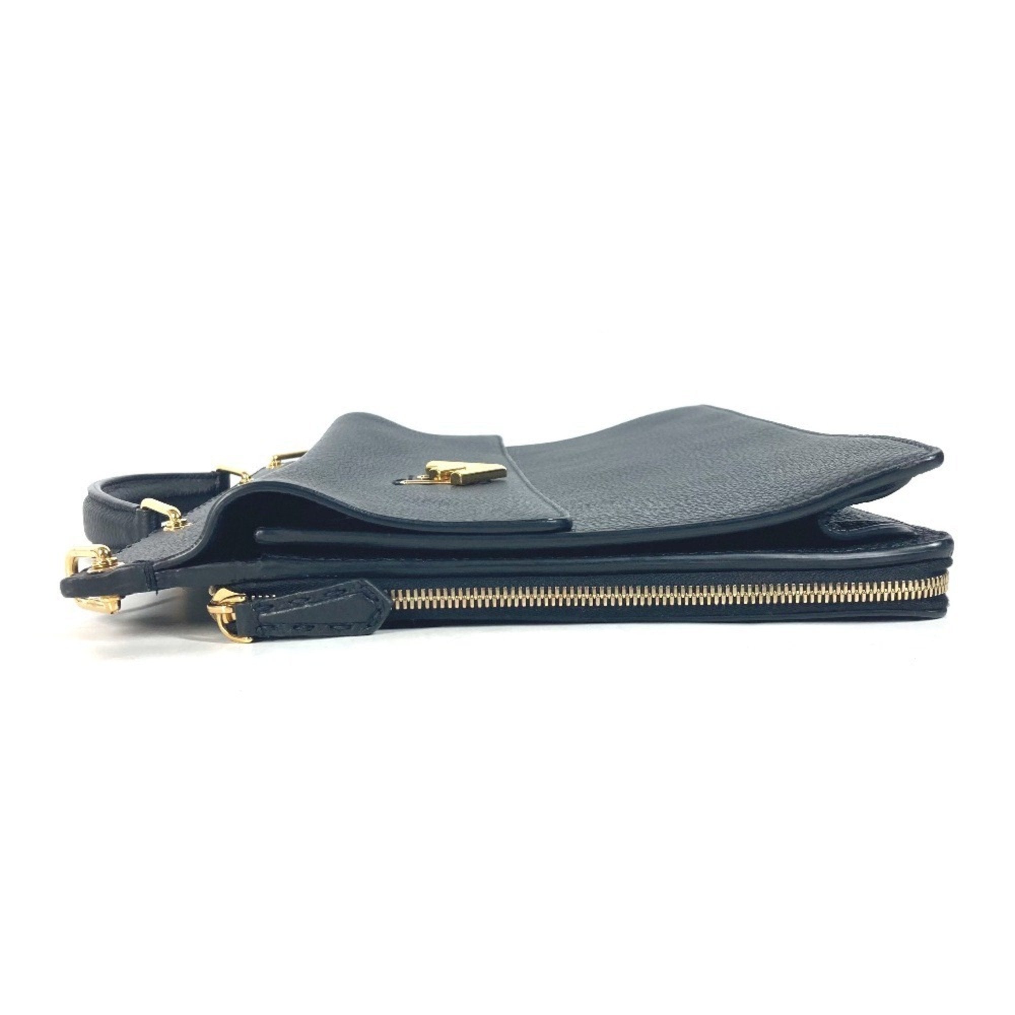 Fendi Black Leather Briefcase Handbag (Pre-Owned)