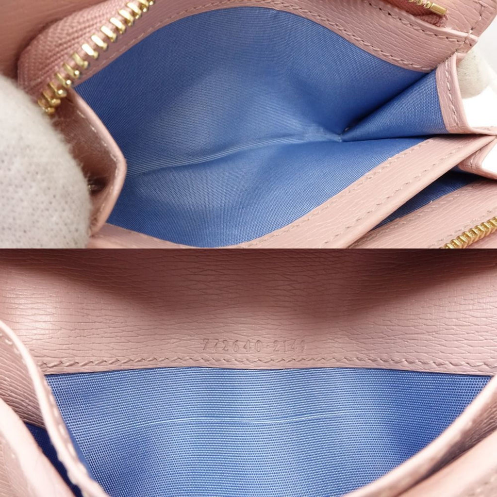 Gucci Pink Leather Wallet (Bi-Fold) (Pre-Owned)