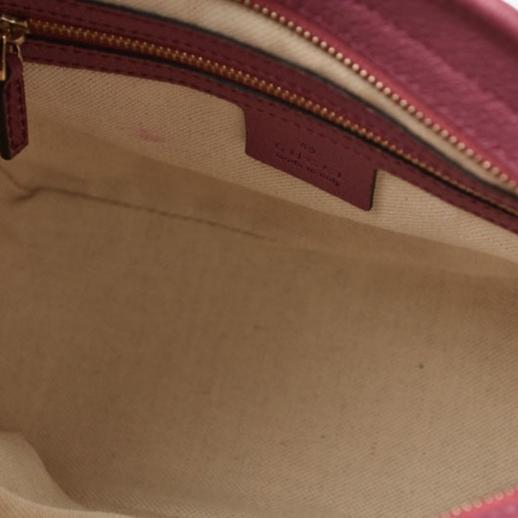 Gucci Beige Pink Gg Canvas Leather Handbag Shoulder Bag (Pre-Owned)