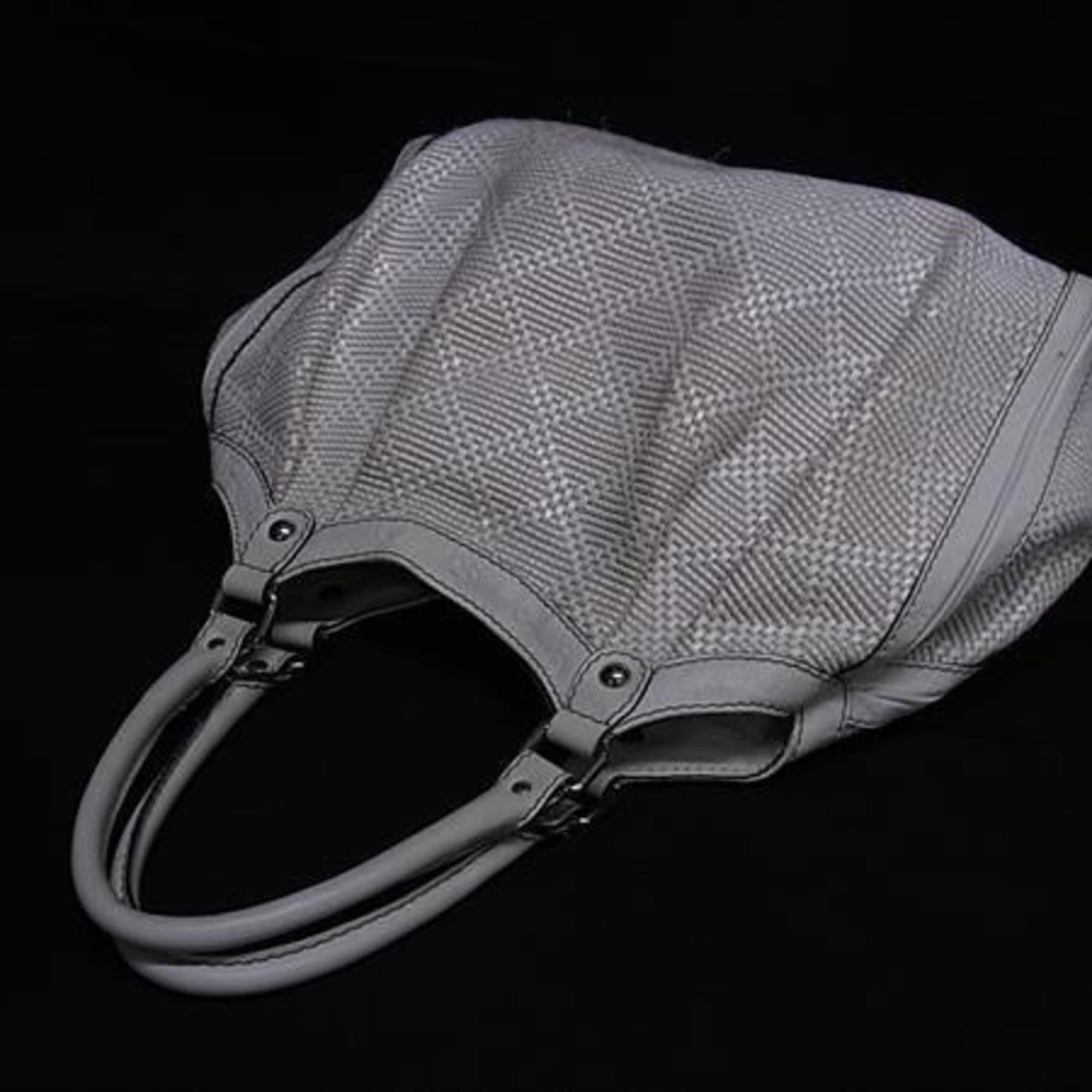 Gucci Ivory Straw Leather Handbag Shoulder Bag Tote Bag (Pre-Owned)