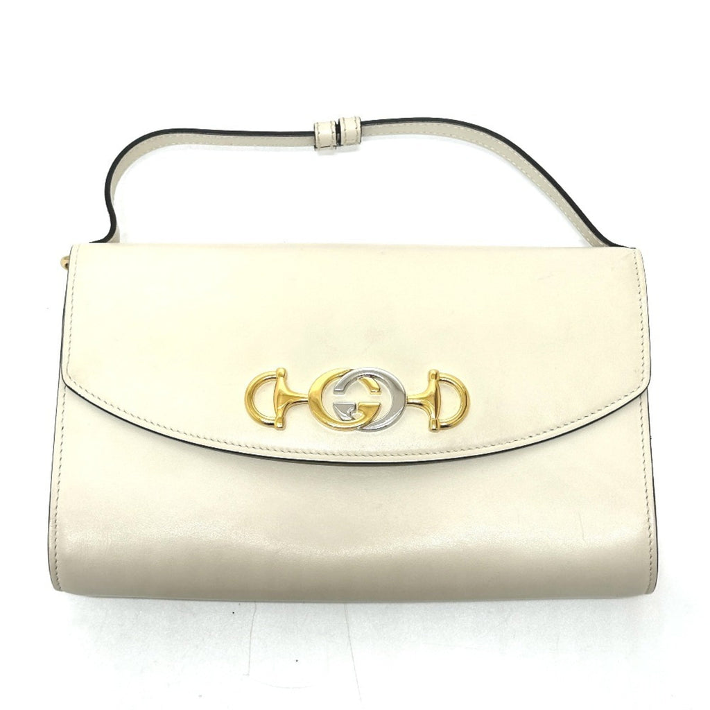 Gucci Off-White Leather Shoulder Bag (Pre-Owned)