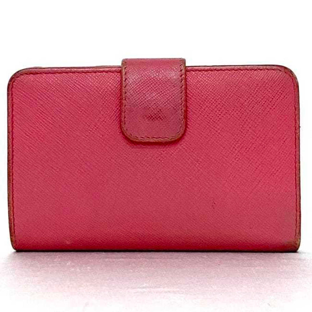 Prada Pink Saffiano Metal Wallet (Bi-Fold) (Pre-Owned)