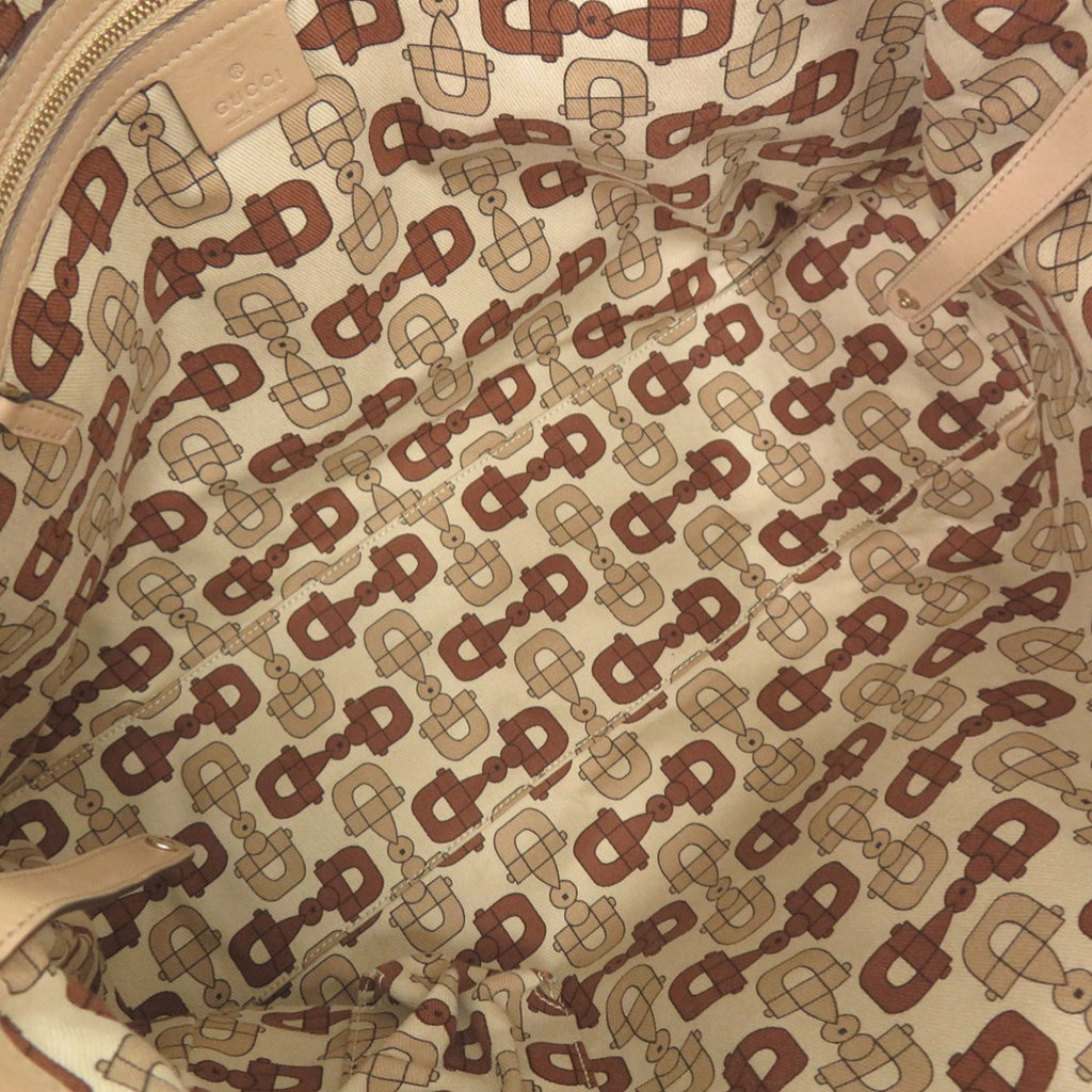 Gucci Beige Leather Handbag Tote Bag (Pre-Owned)