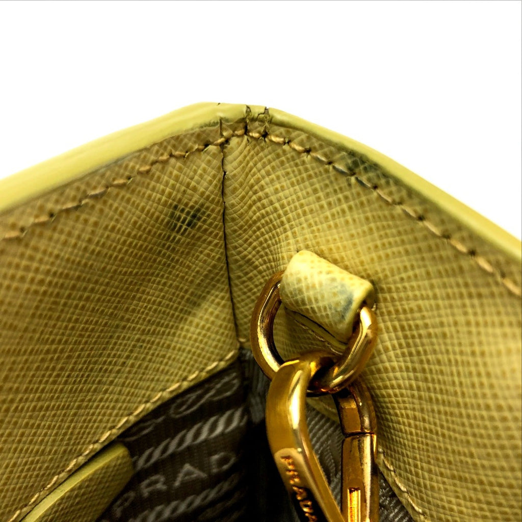 Prada Yellow Leather Handbag (Pre-Owned)