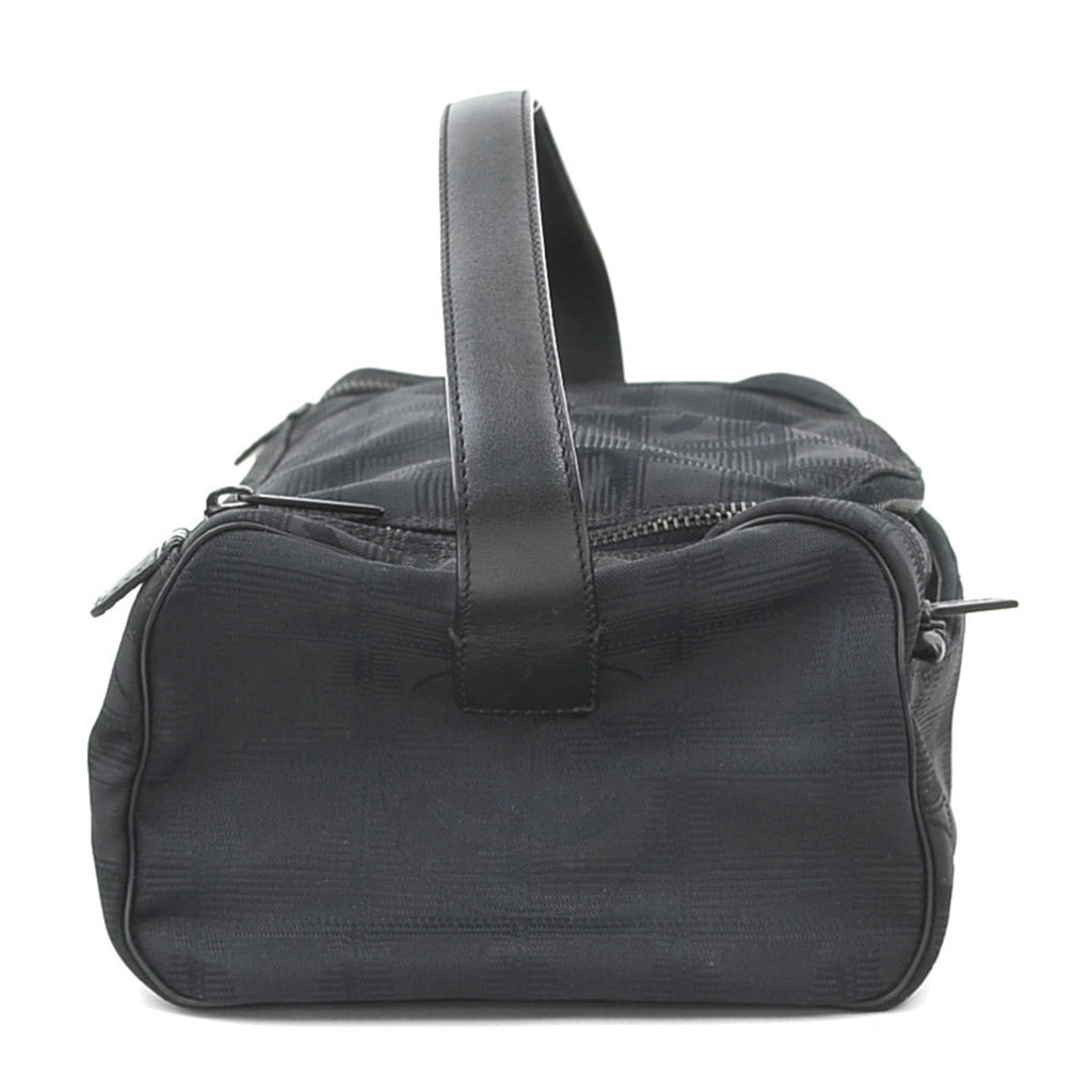 Chanel Black Nylon Jacquard Handbag Vanity Bag (Pre-Owned)