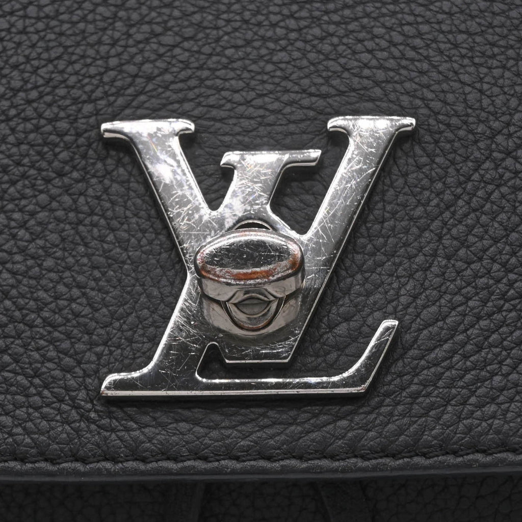 Louis Vuitton Black Leather Backpack (Pre-Owned)