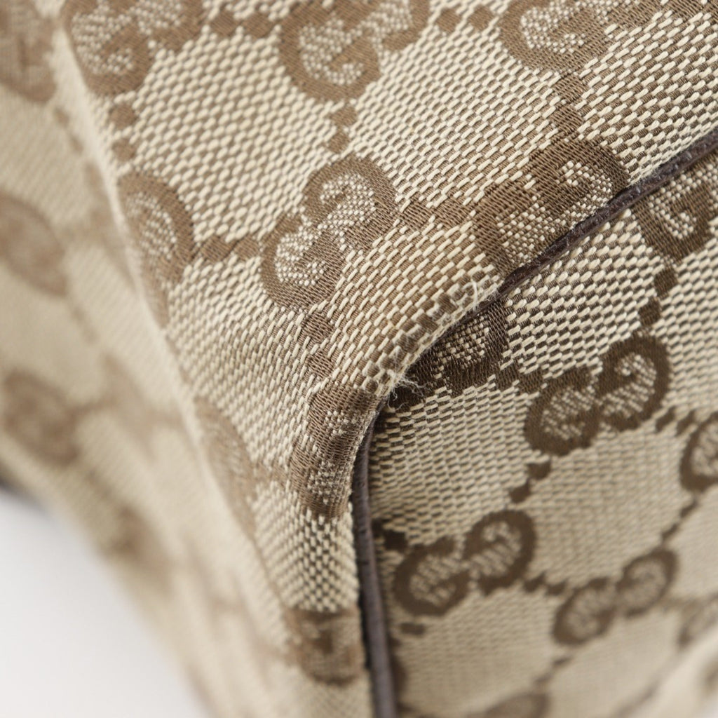 Gucci Beige Gg Canvas Handbag (Pre-Owned)