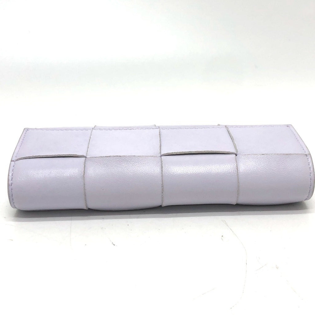 Bottega Veneta Purple Leather Long Wallet (Bi-Fold) (Pre-Owned)