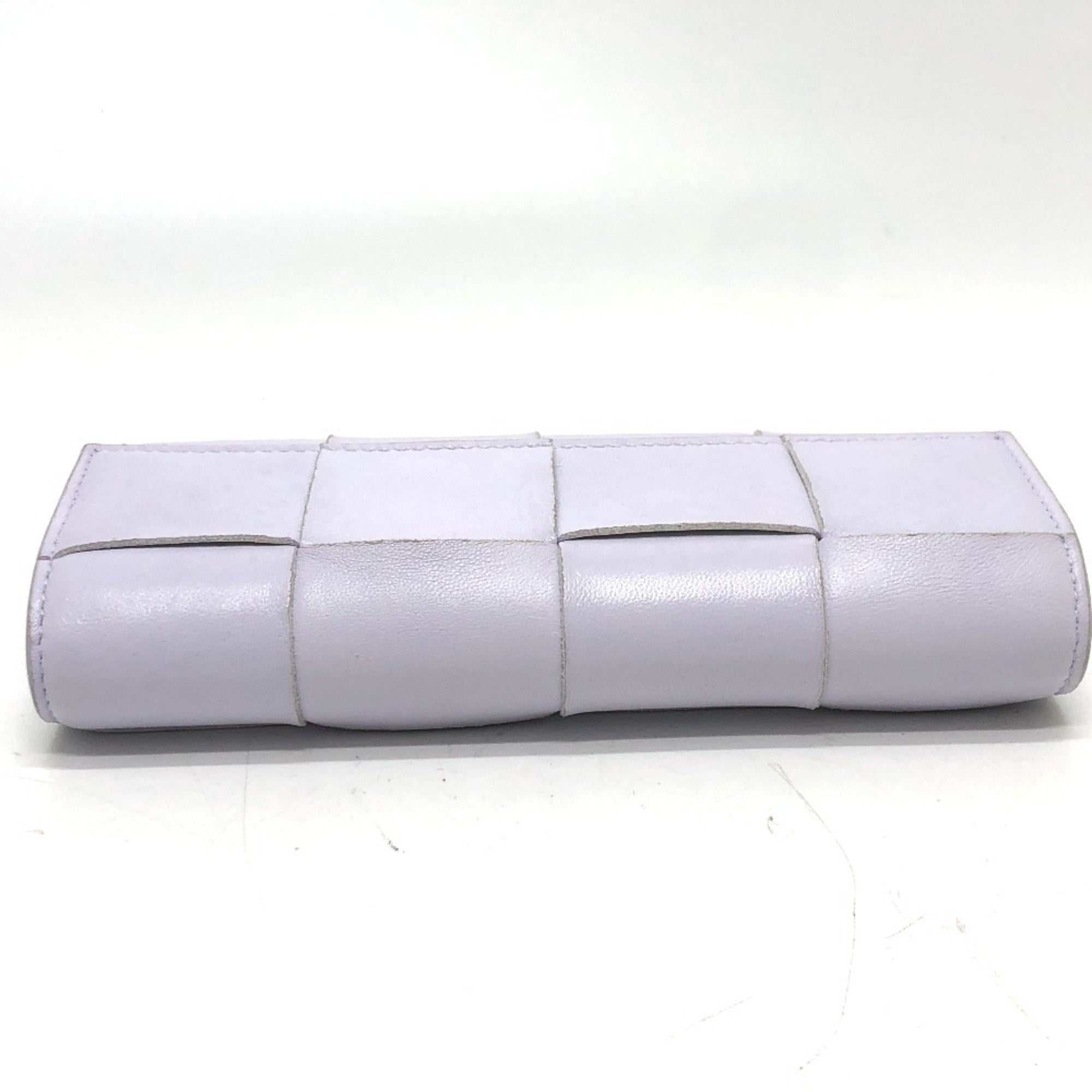 Bottega Veneta Purple Leather Long Wallet (Bi-Fold) (Pre-Owned)