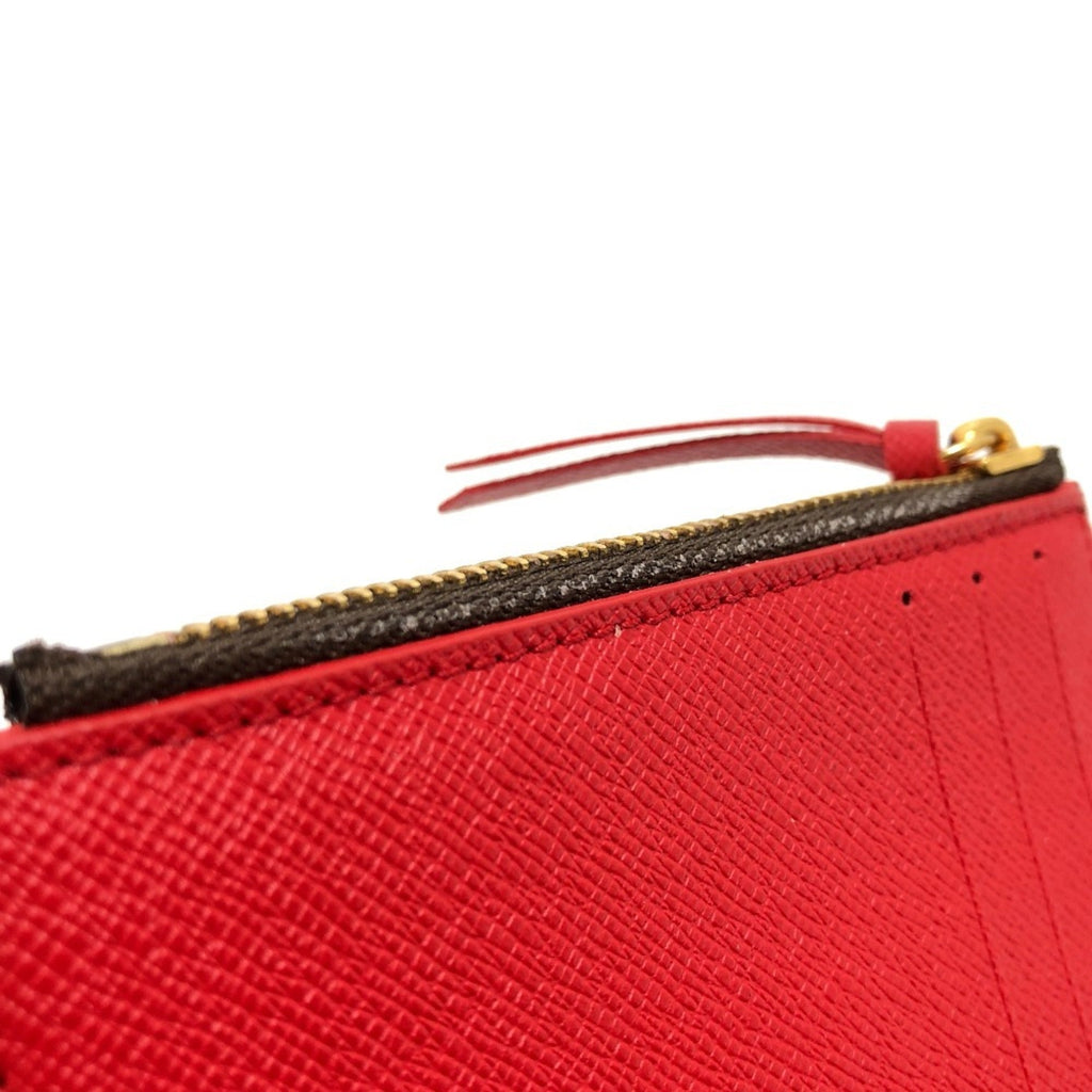 Louis Vuitton Brown Red Color Damier Canvas Coin Purse/Coin Case (Pre-Owned)