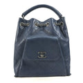 Chanel Blue Leather Shoulder Bag (Pre-Owned)