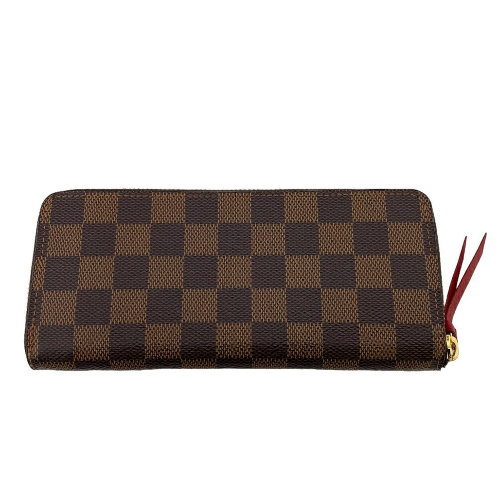 Louis Vuitton Damier Brown Leather Long Wallet (Bi-Fold) (Pre-Owned)