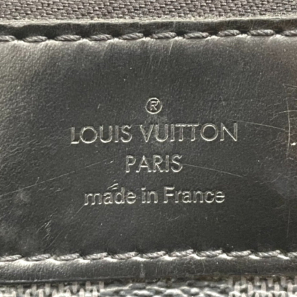 Louis Vuitton Damier Graphite Black Leather Shoulder Bag (Pre-Owned)