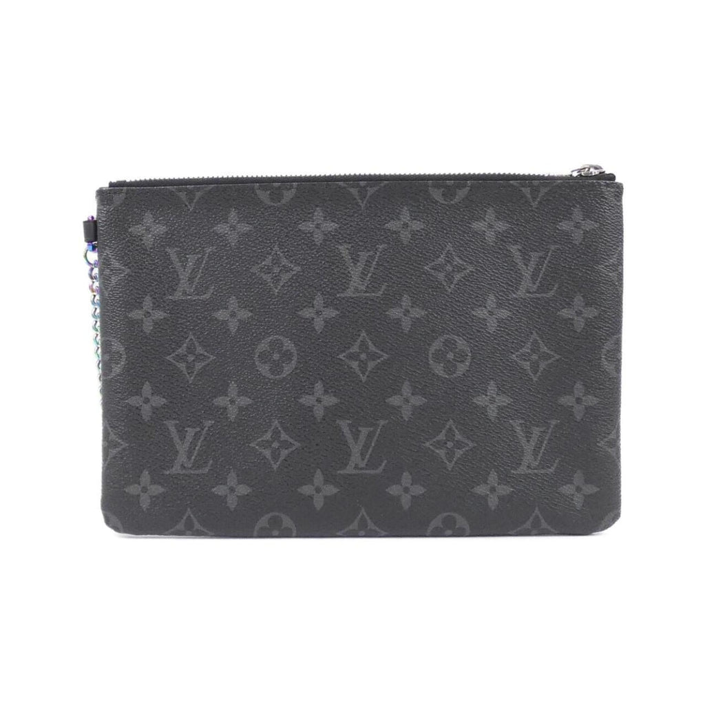 Louis Vuitton Black Coated Canvas Pouch (Pre-Owned)
