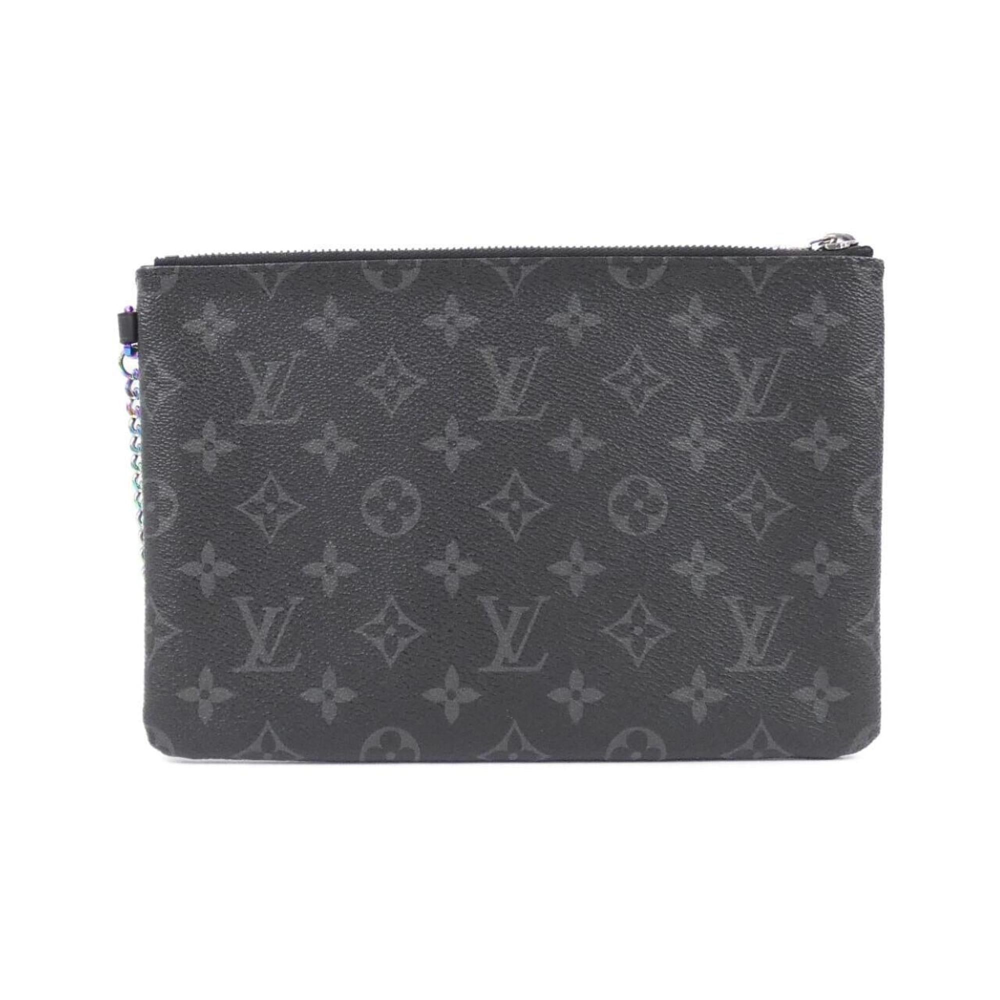 Louis Vuitton Black Coated Canvas Pouch (Pre-Owned)