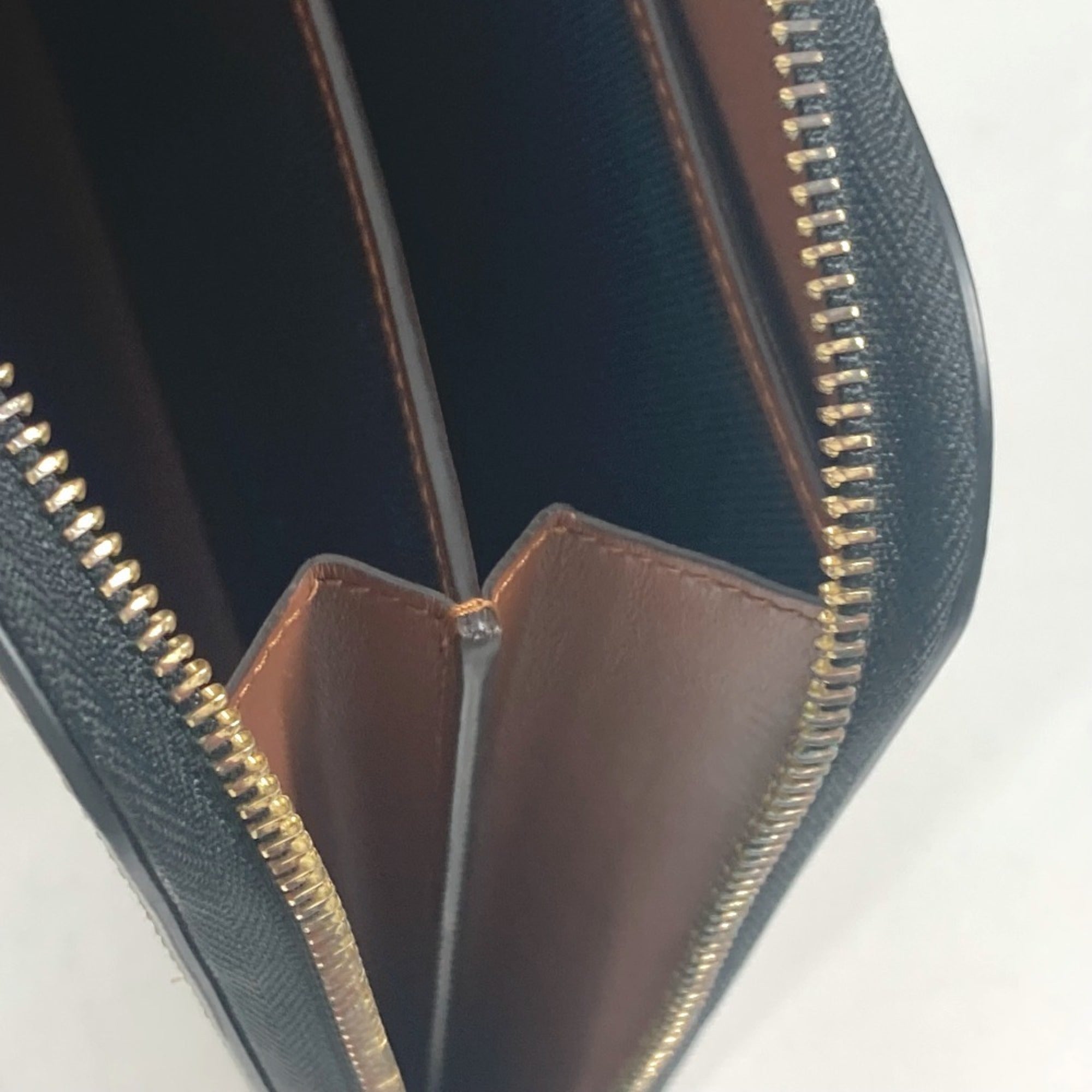 Burberry Brown Leather Canvas Clutch Bag Pouch (Pre-Owned)