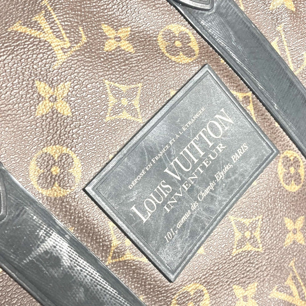 Louis Vuitton Black Brown Monogram Canvas Boston Bag (Pre-Owned)