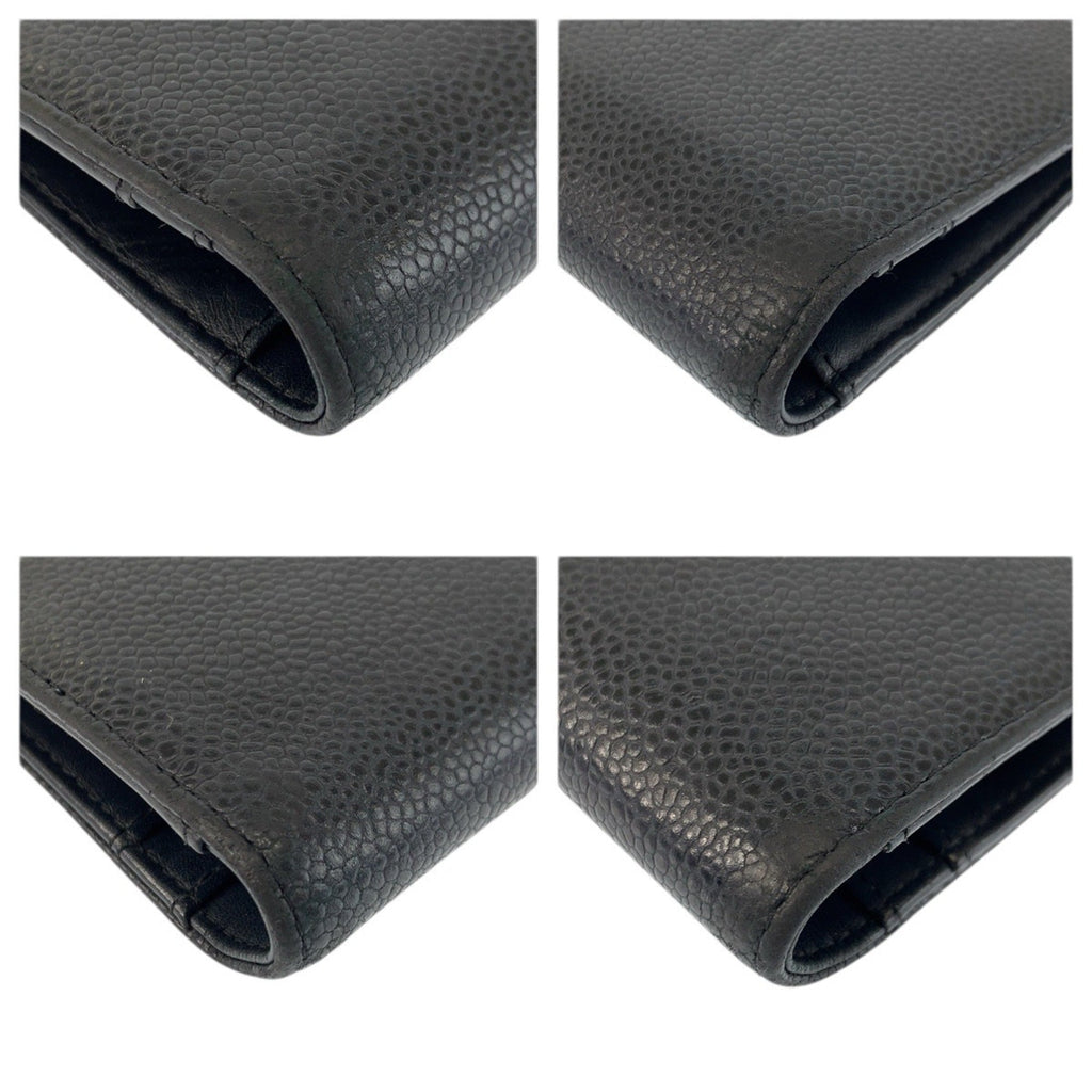 Chanel Black Leather Wallet (Bi-Fold) (Pre-Owned)