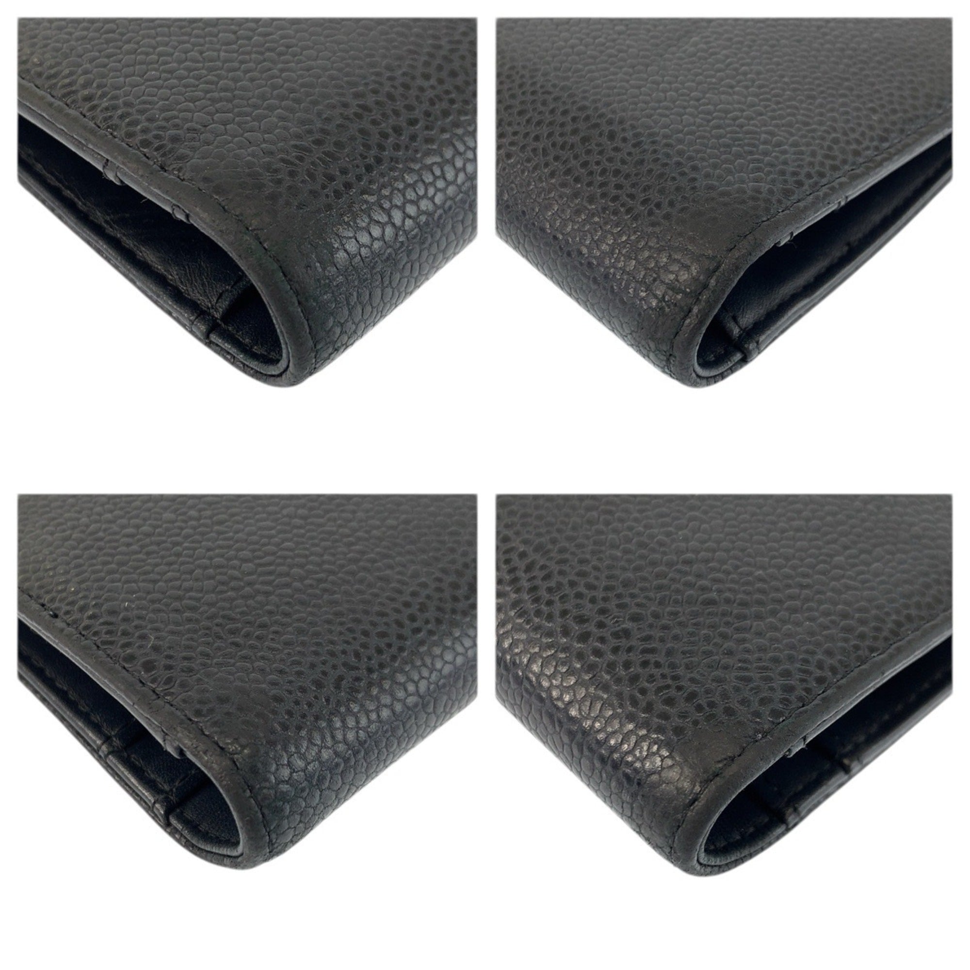 Chanel Black Leather Wallet (Bi-Fold) (Pre-Owned)