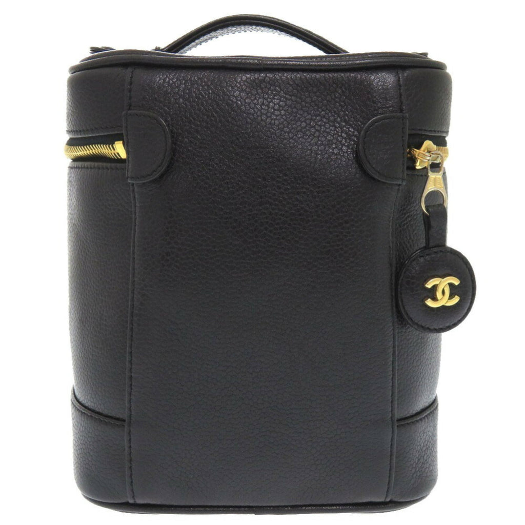 Chanel Black Grained Calfskin Handbag Vanity Bag (Pre-Owned)