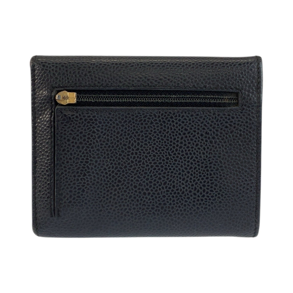 Chanel Black Leather Wallet (Bi-Fold) (Pre-Owned)