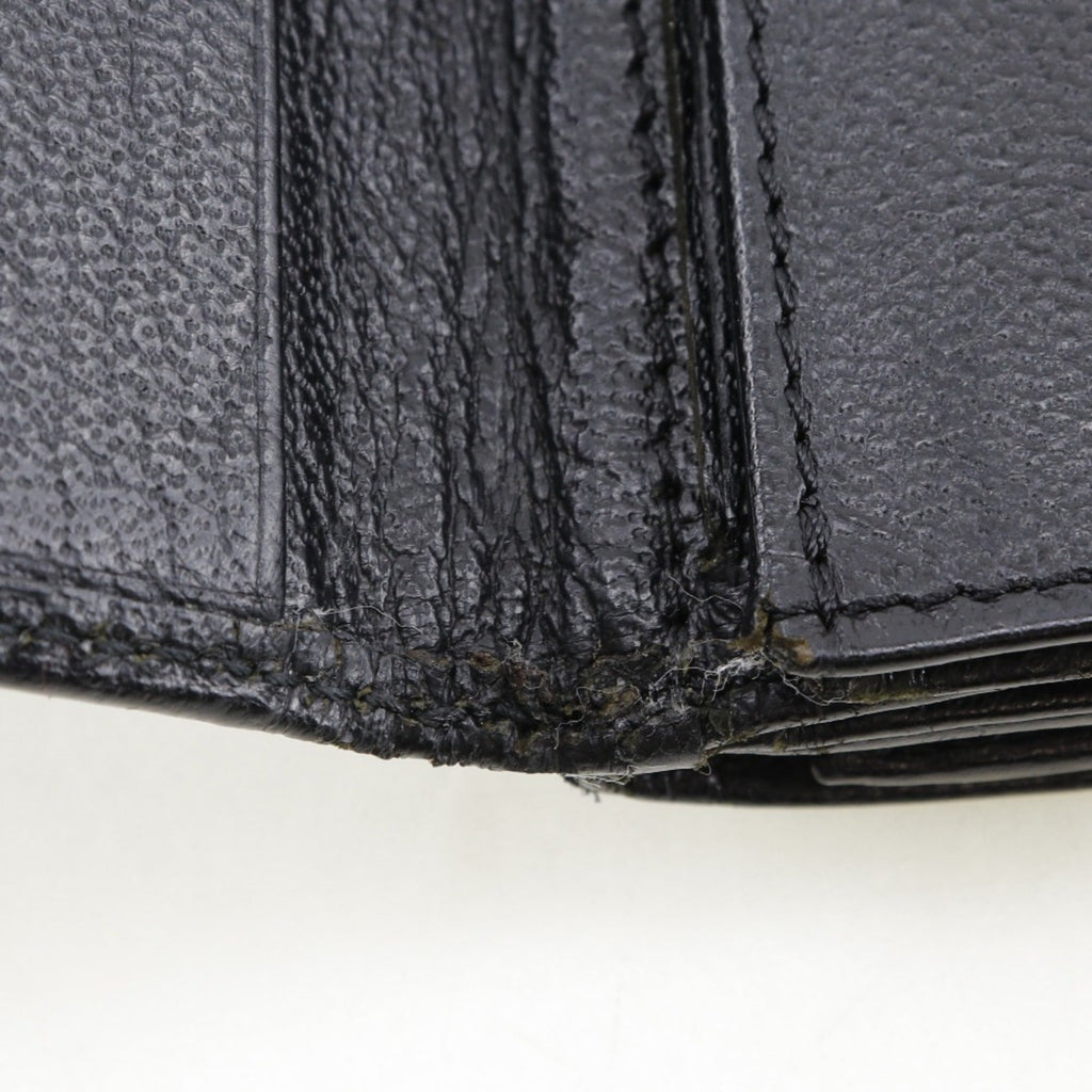 Chanel Black Leather Wallet (Bi-Fold) (Pre-Owned)