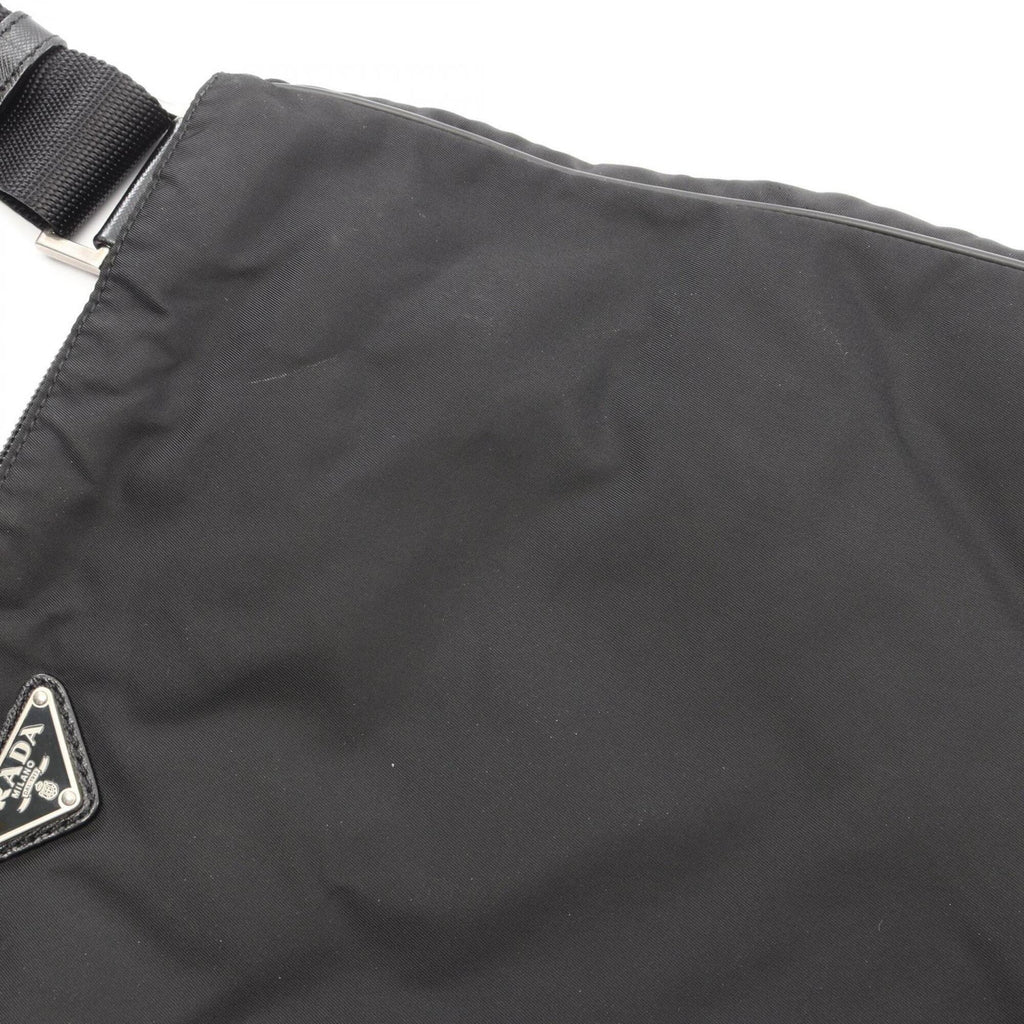 Prada Black Nylon Saffiano Triangle Handbag Shoulder Bag (Pre-Owned)