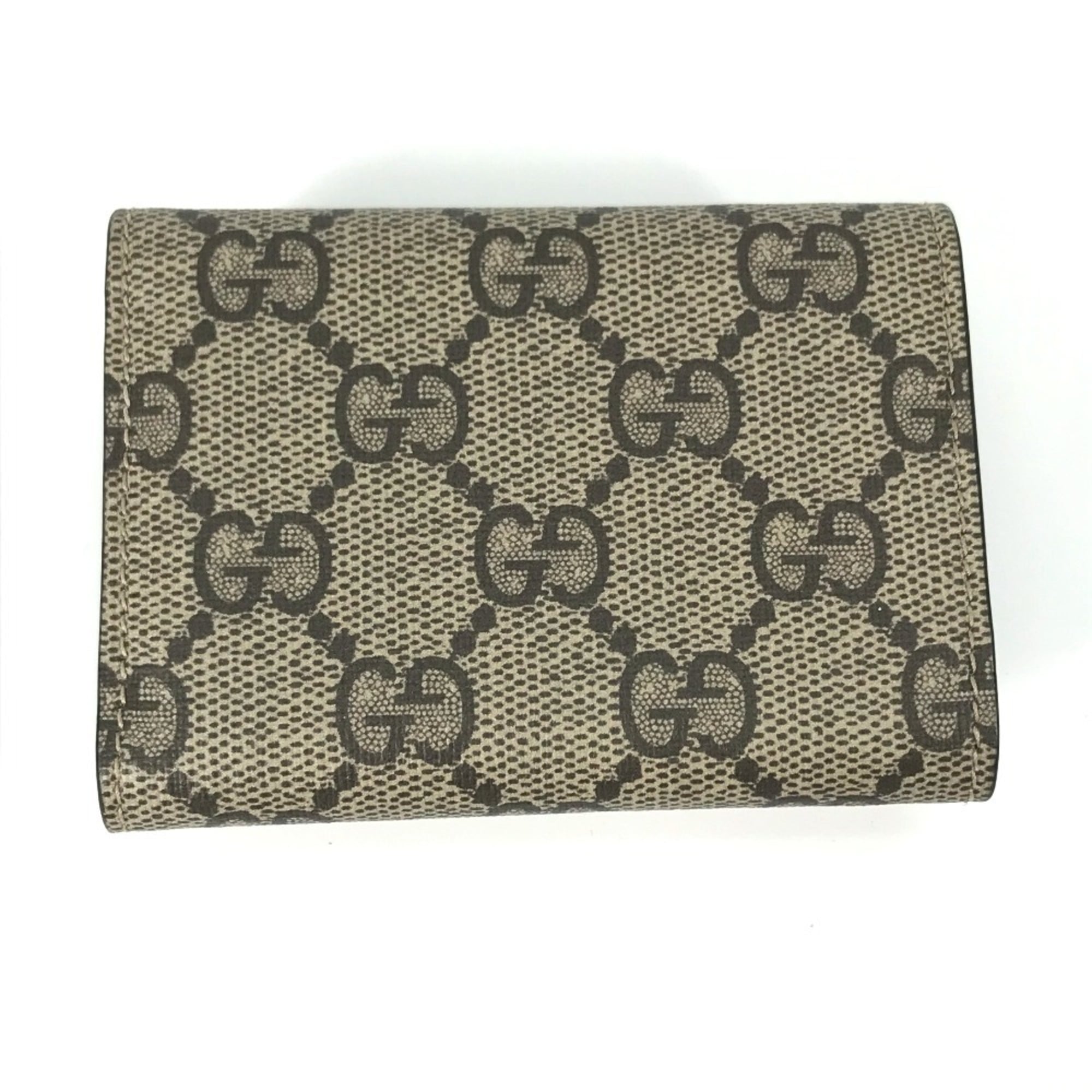 Gucci Beige White Gg Supreme Wallet (Tri-Fold) (Pre-Owned)