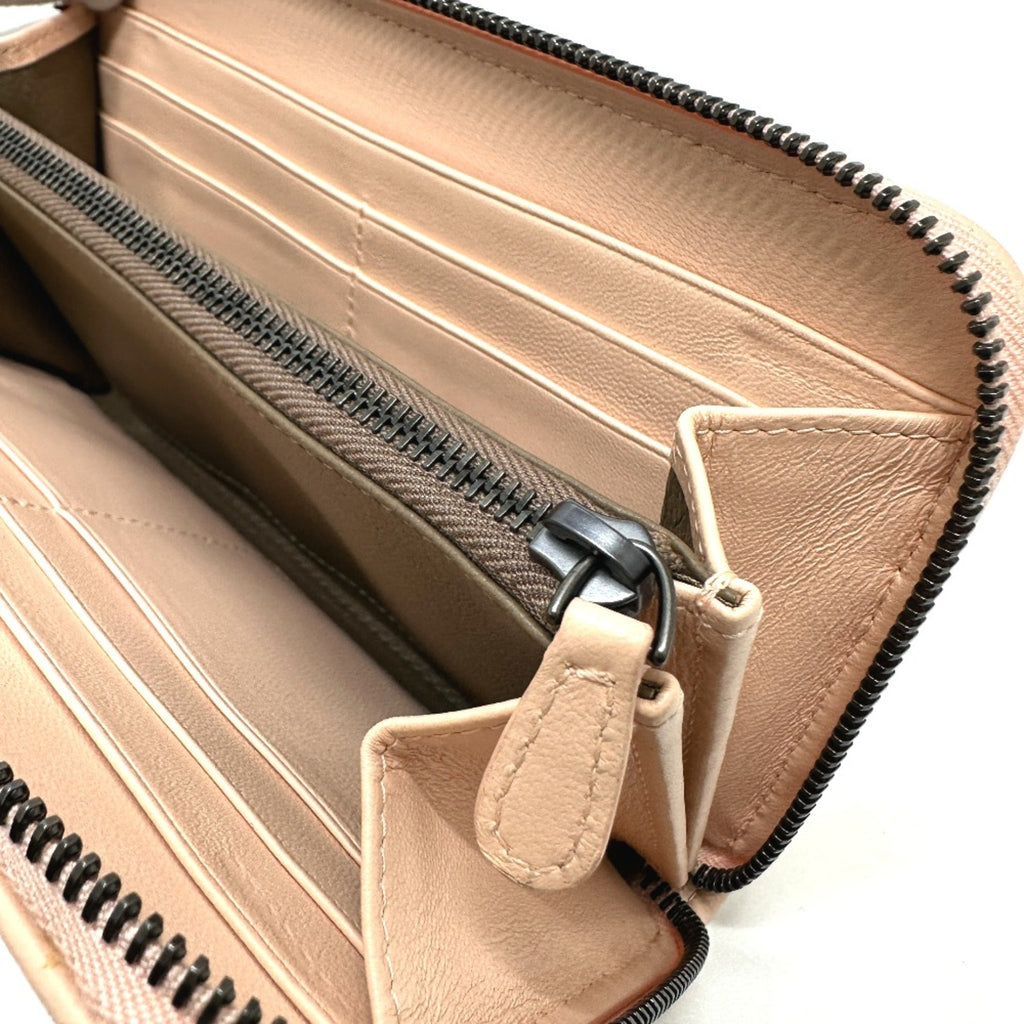 Bottega Veneta Pink Leather Long Wallet (Bi-Fold) (Pre-Owned)