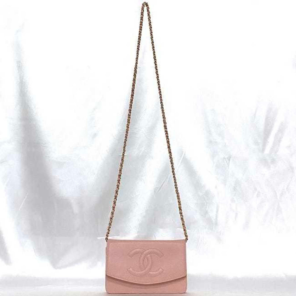 Chanel Pink Caviar Leather Shoulder Bag (Pre-Owned)