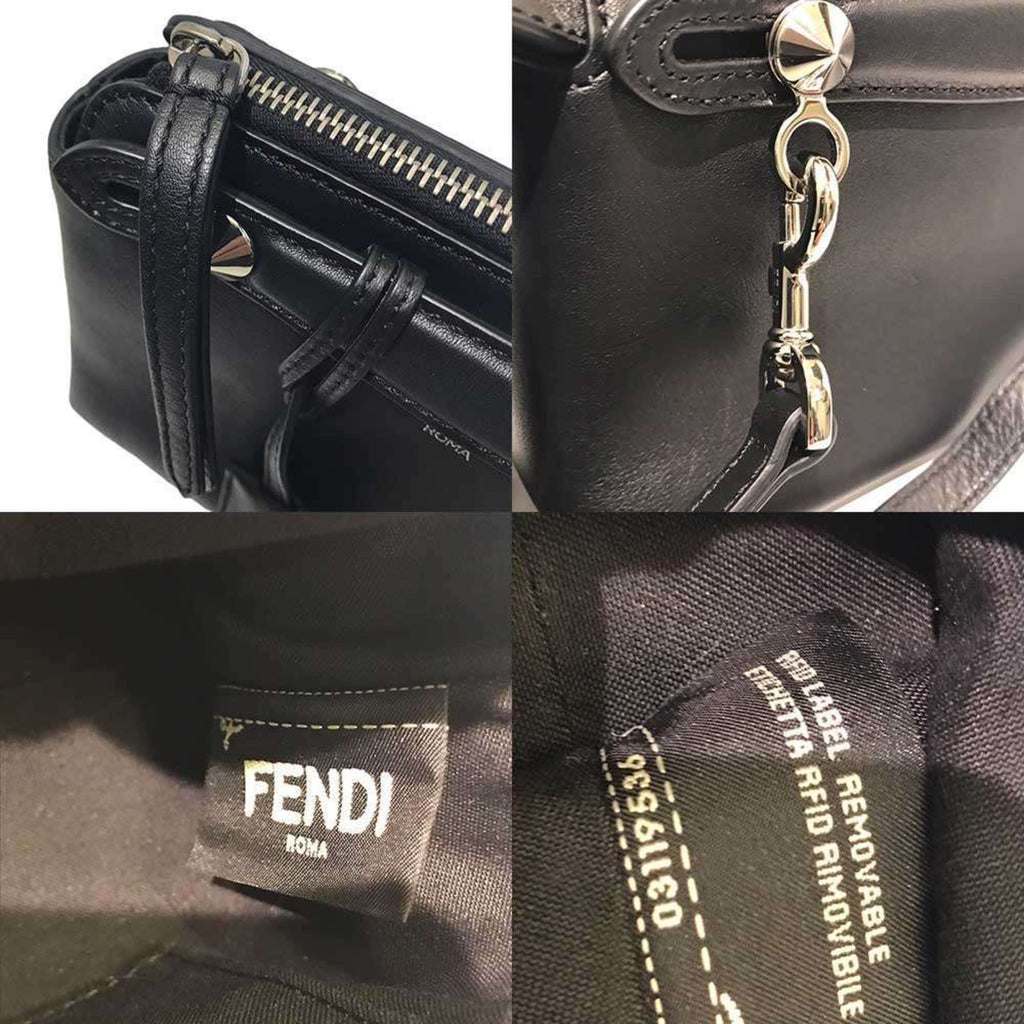 Fendi Black Leather Handbag Shoulder Bag (Pre-Owned)