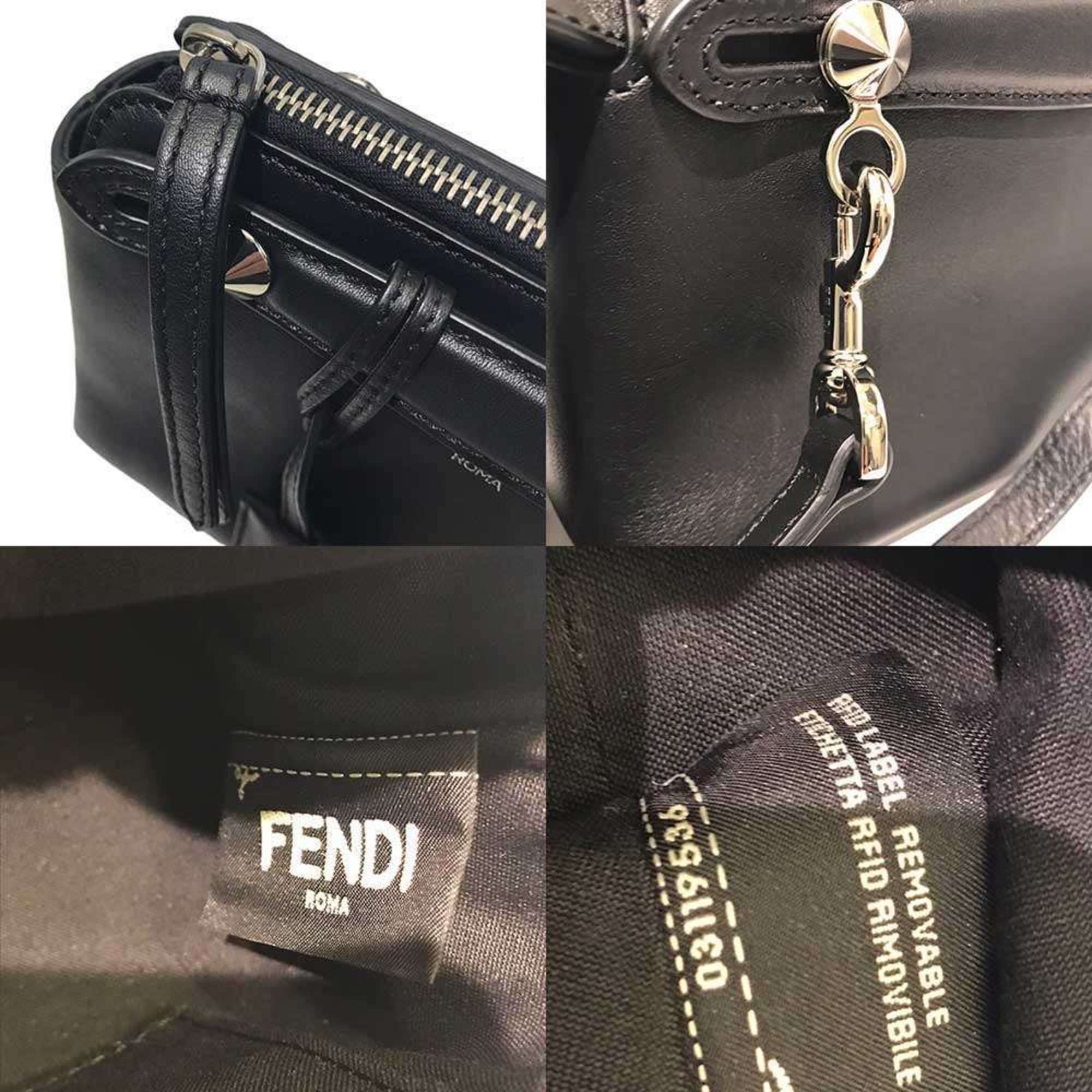 Fendi Black Leather Handbag Shoulder Bag (Pre-Owned)