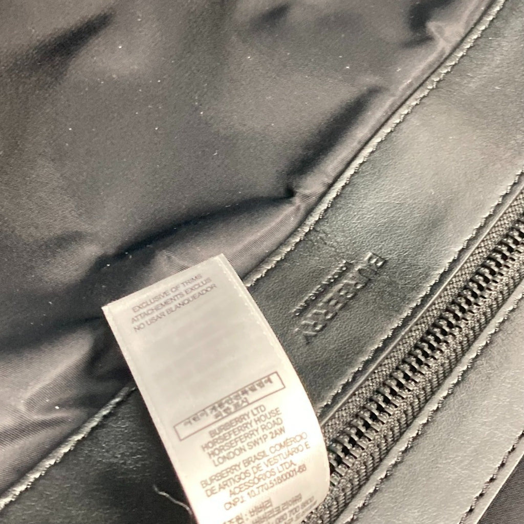 Burberry Black Canvas Leather Backpack (Pre-Owned)