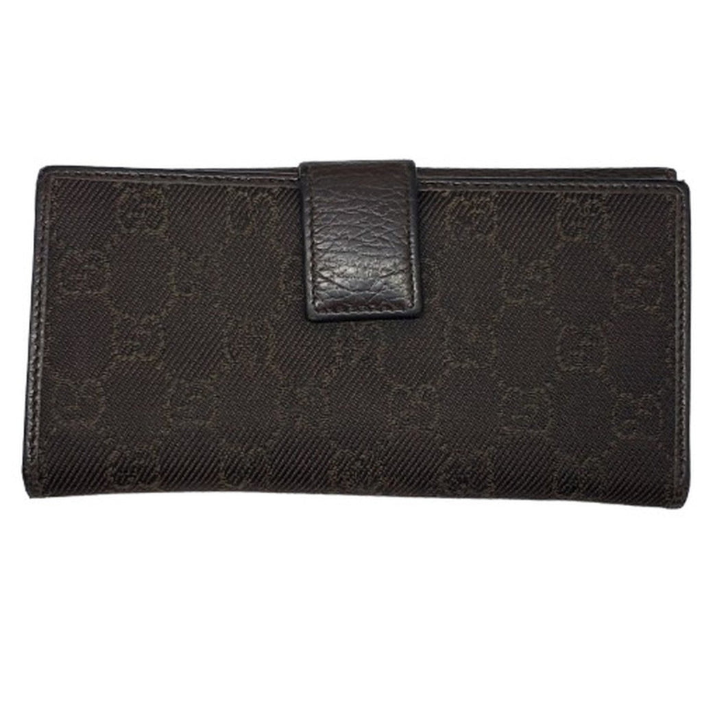 Gucci Brown Gg Canvas Long Wallet (Bi-Fold) (Pre-Owned)